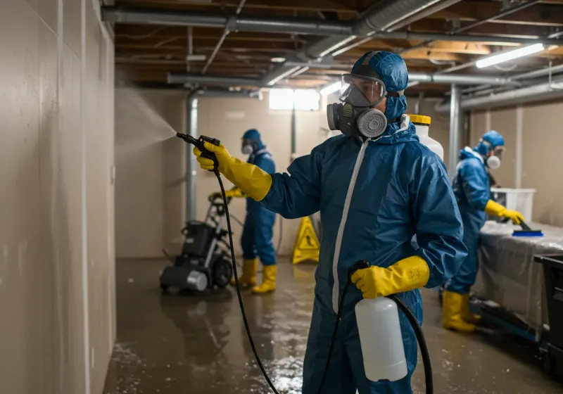 Basement Sanitization and Antimicrobial Treatment process in Appalachia, VA