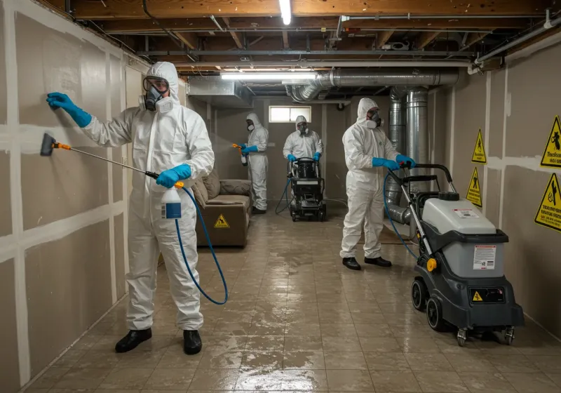 Basement Moisture Removal and Structural Drying process in Appalachia, VA